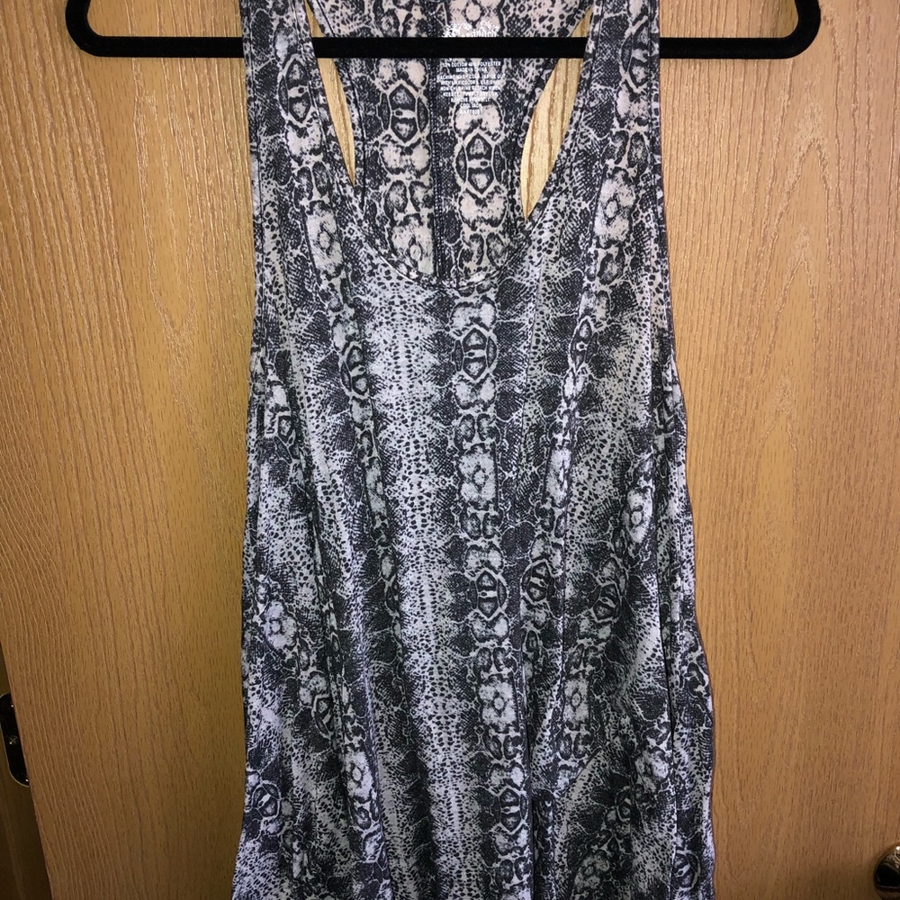 Black and Gray Racer Back Tank Top
